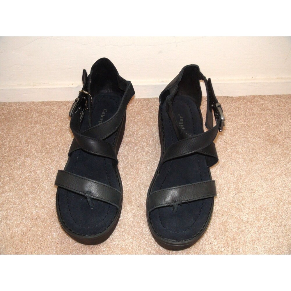 CAT Caterpillar Milicent Wedge Platform Leather Sandals